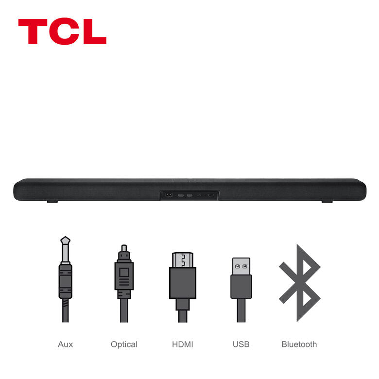 TCL Alto 8i Soundbar TS8111 Dolby Atmos 2.1 con Subwoofer integrato per TV & Wireless Bluetooth (39-inch Speaker, HDMI ARC, Montaggio a parete, Telecomando, tre modalità di suono)