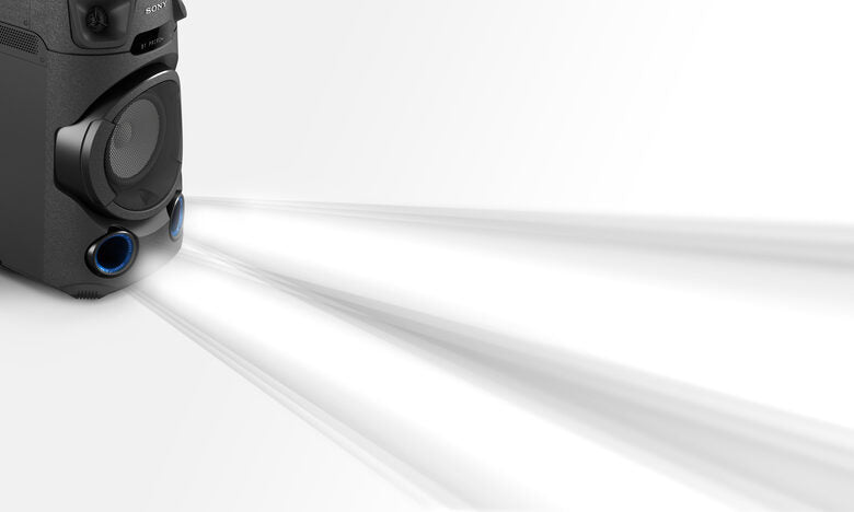 Sony MHC-V13 - Altoparlante Bluetooth All in One con JET BASS BOOSTER, Effetti Luminosi, Lettore CD, USB, Nero