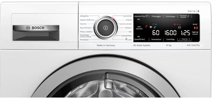 Bosch Serie 8 WAX32MH0IT lavatrice Caricamento frontale 10 kg 1600 Giri/min C Bianco