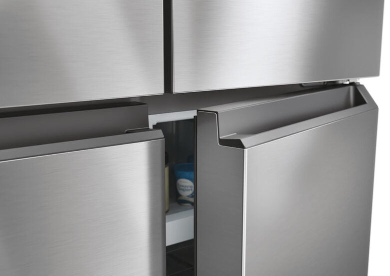 Haier HCR3818ENMM Cube 83 Serie 3 Frigorifero Side By Side Libera Installazione 467 L E Platino Stainless steel