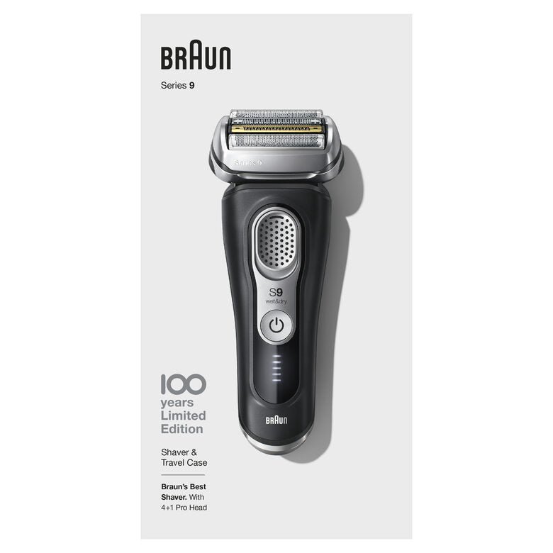 Braun Series 9 Rasoio Elettrico Uomo, Design Edition Con Custodia Da Viaggio - Nero