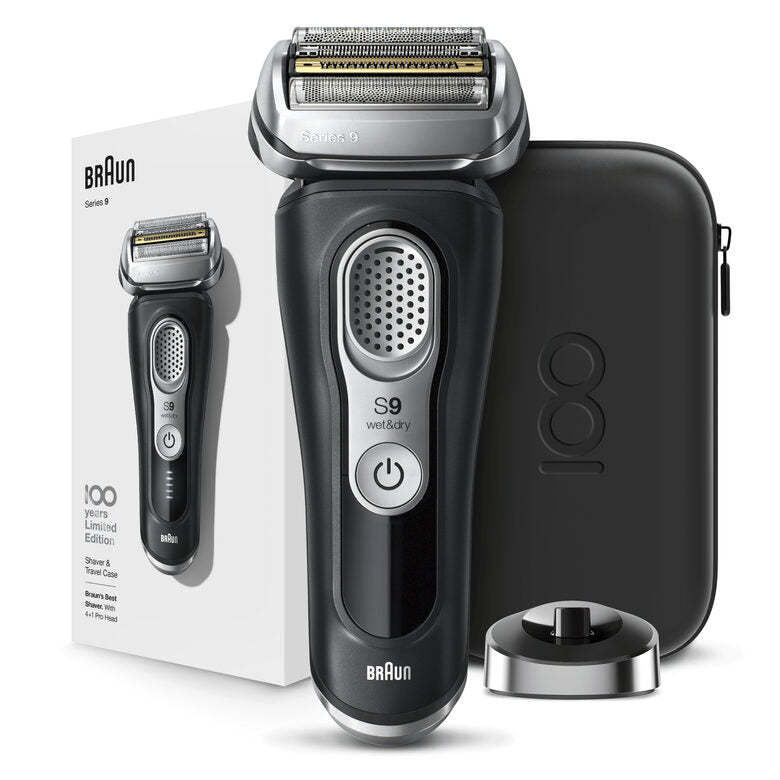 Braun Series 9 Rasoio Elettrico Uomo, Design Edition Con Custodia Da Viaggio - Nero