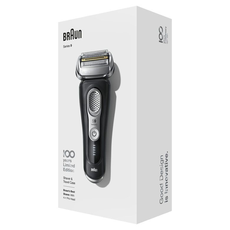 Braun Series 9 Rasoio Elettrico Uomo, Design Edition Con Custodia Da Viaggio - Nero