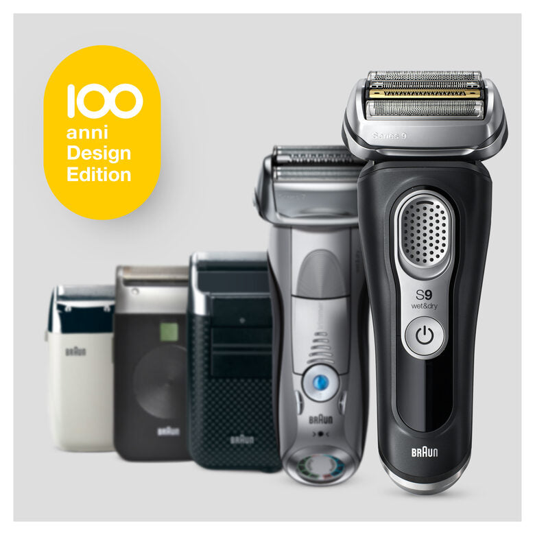 Braun Series 9 Rasoio Elettrico Uomo, Design Edition Con Custodia Da Viaggio - Nero