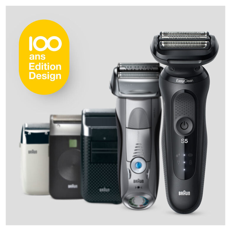 Braun Series 5 Rasoio Elettrico, Design Edition Con Custodia Da Viaggio - Nero