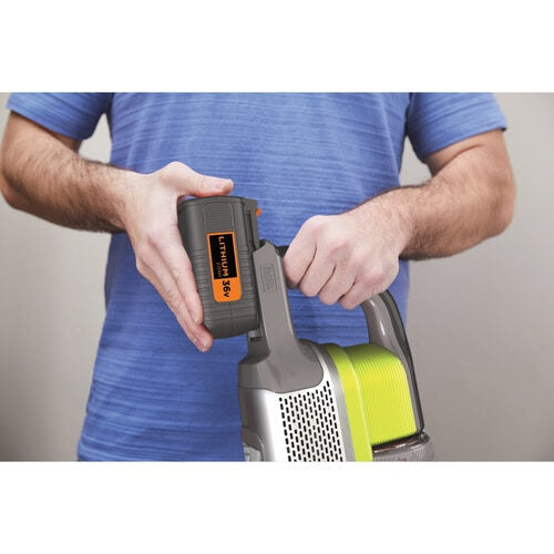 Black & Decker BHFEV362DA scopa elettrica Senza sacchetto 0,75 L Grigio, Lime