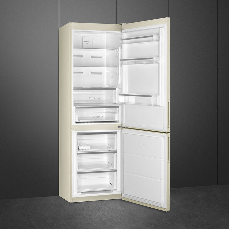 Smeg FC20EN1M1 Frigorifero Combinato A Libera Installazione, No Frost, Classe E, Sabbia