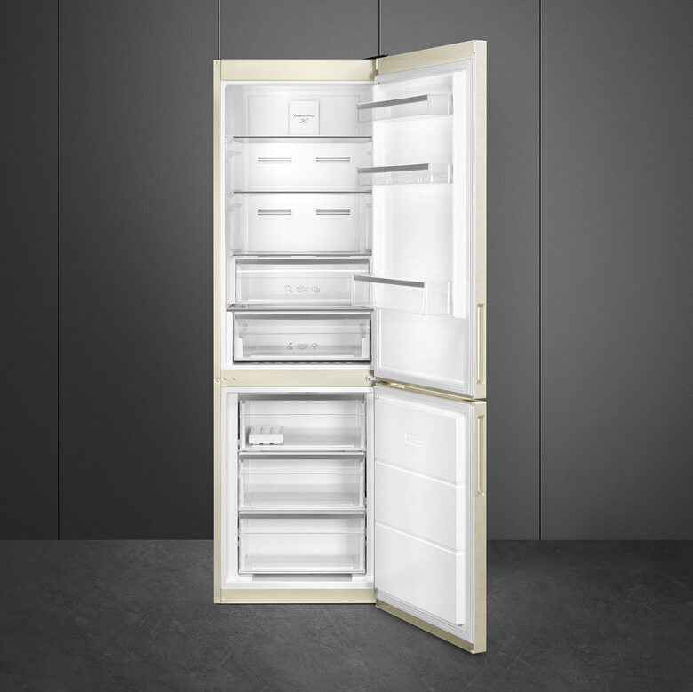Smeg FC20EN1M1 Frigorifero Combinato A Libera Installazione, No Frost, Classe E, Sabbia