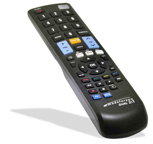 G.B.S. Elettronica MadeForYou 2:1 Serie 7001 Black telecomando Bluetooth DTT, DVD/Blu-ray, SAT, TV, VCR Pulsanti