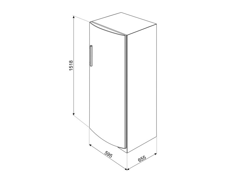 Smeg CV275NF Congelatore Verticale a Libera Installazione 214 L F Bianco
