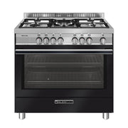 Glem Gas ST965MBK cucina Elettrico Nero, Antracite, Acciaio inox