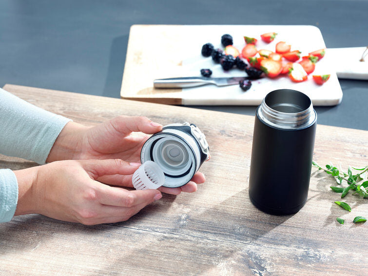 Leifheit 03243 tazza da viaggio 350 ml Nero Acciaio inossidabile