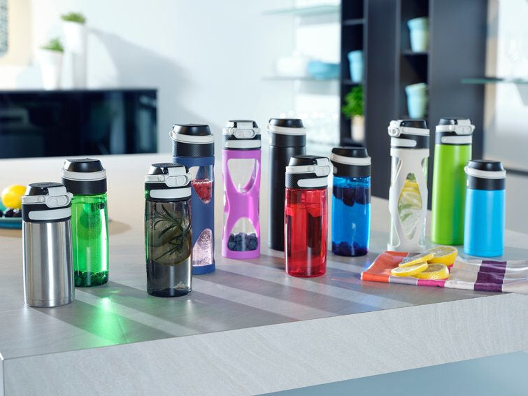 Leifheit 03261 borraccia Bicicletta, Uso quotidiano, Fitness, Sport 550 ml Polipropilene (PP), Silicone, Tritan Nero
