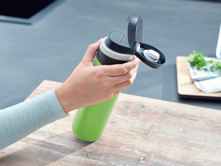 Leifheit 03277 tazza da viaggio 600 ml Nero, Verde Acciaio inossidabile