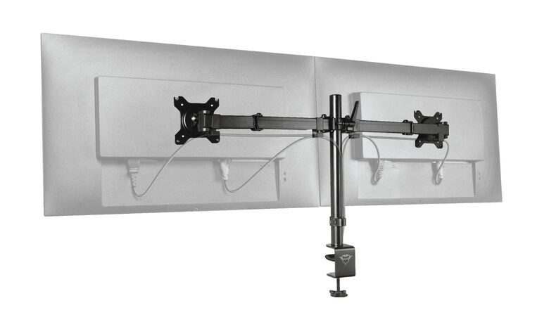 Trust GXT 1120 Mara Dual Monitor Arm 81,3 cm (32") Morsa Nero