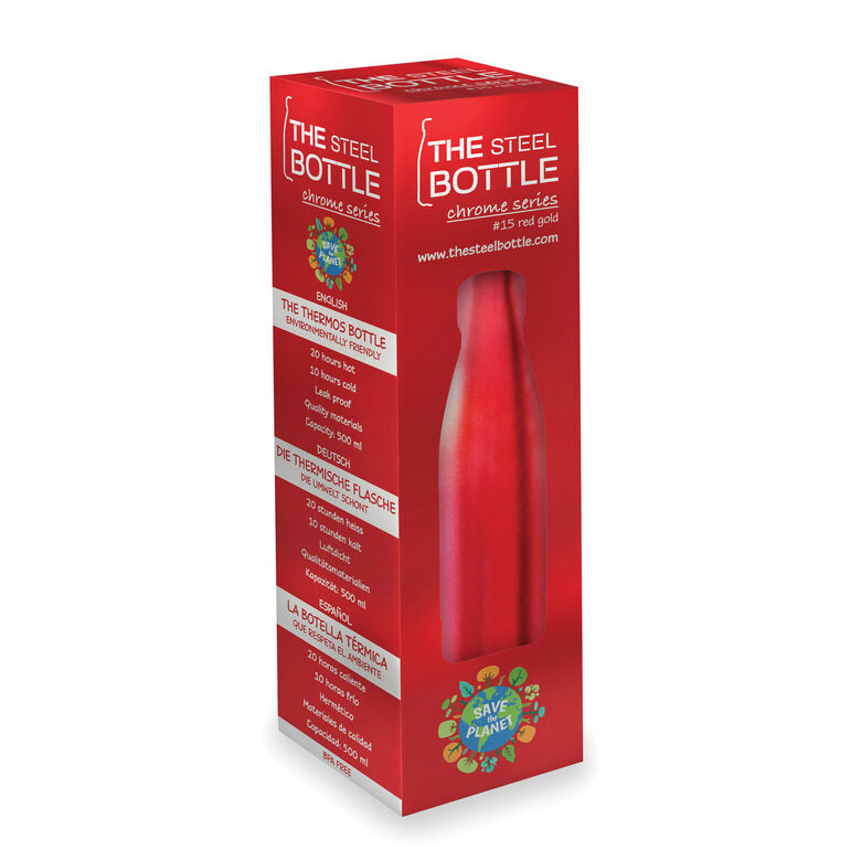 The Steel Bottle - Chrome Series 500 ml - Red Gold