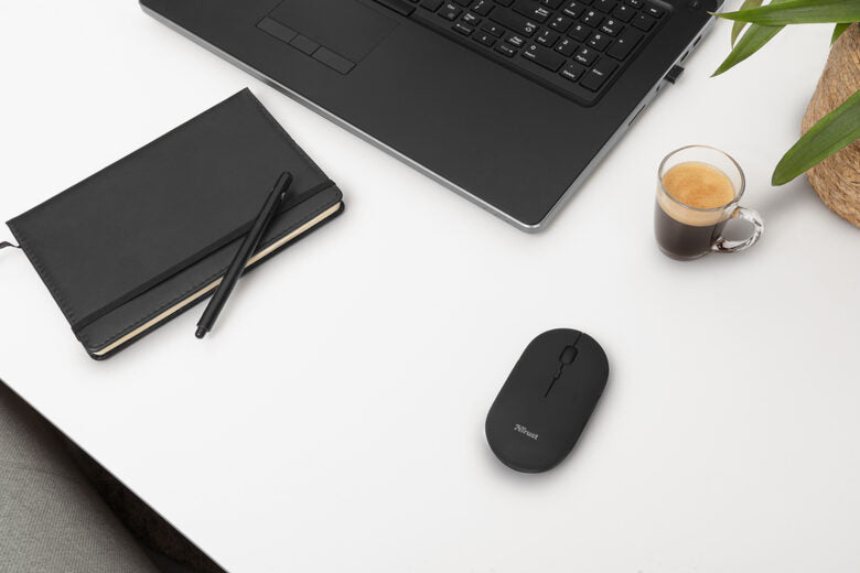 Trust Puck mouse Ambidestro Wireless a RF + Bluetooth Ottico 1600 DPI