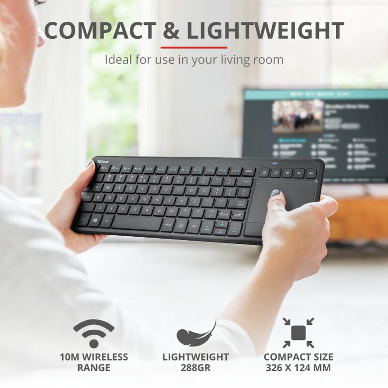 Trust Vaia tastiera RF Wireless QWERTY Italiano Nero