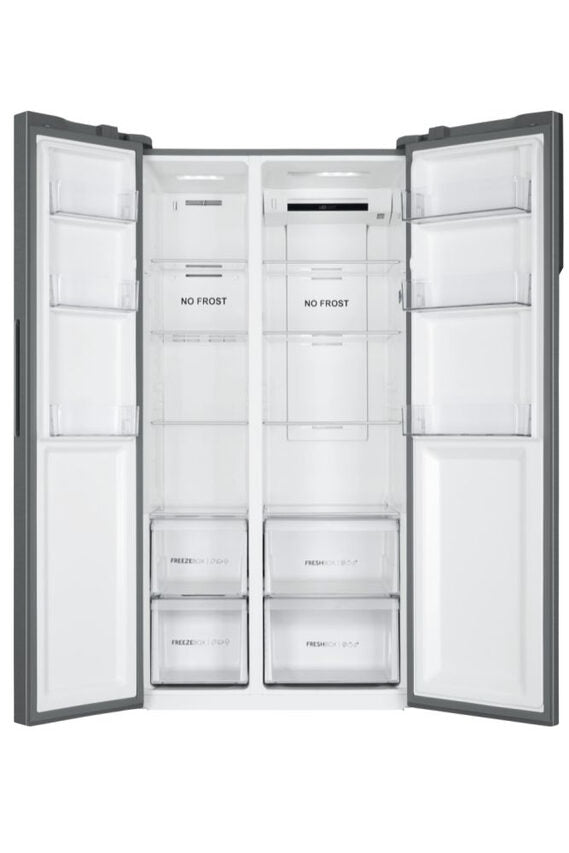 Haier SBS 90 Serie 3 HSR3918FNPG frigorifero side-by-side Libera installazione 528 L F Argento