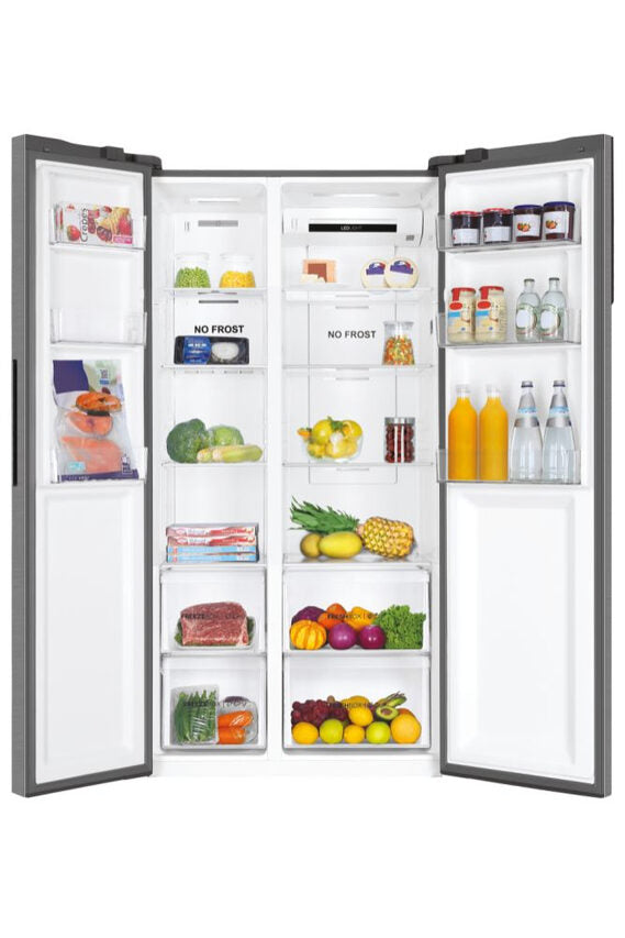 Haier SBS 90 Serie 3 HSR3918FNPG frigorifero side-by-side Libera installazione 528 L F Argento