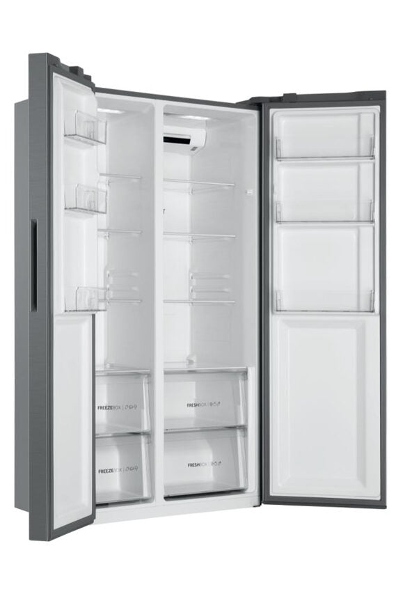 Haier SBS 90 Serie 3 HSR3918FNPG frigorifero side-by-side Libera installazione 528 L F Argento