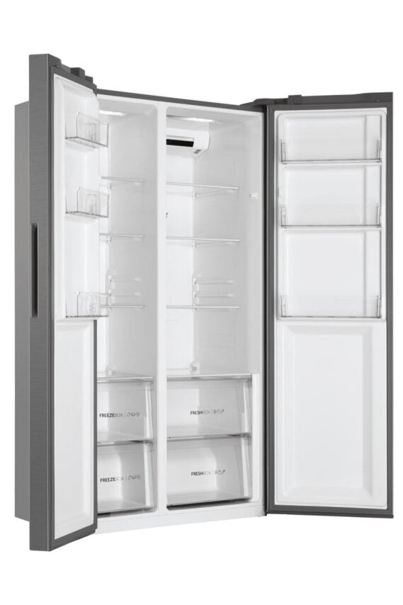 Haier SBS 90 Serie 3 HSR3918FNPG frigorifero side-by-side Libera installazione 528 L F Argento