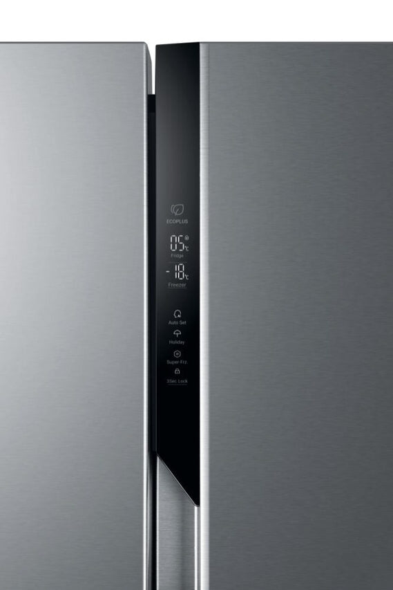 Haier SBS 90 Serie 3 HSR3918FNPG frigorifero side-by-side Libera installazione 528 L F Argento