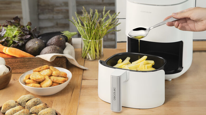 Cecotec CecoFry Deluxe Rapid Sun Singolo 2,5 L Indipendente 1400 W Friggitrice ad aria calda Bianco