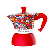 Bialetti Moka Induction Dolce&Gabbana 0,09 L Blu, Rosso, Bianco