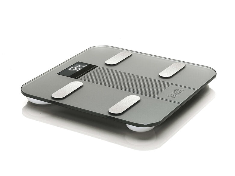 Laica PS7005 bilance pesapersone Rettangolo Grigio, Acciaio inossidabile Bilancia pesapersone elettronica