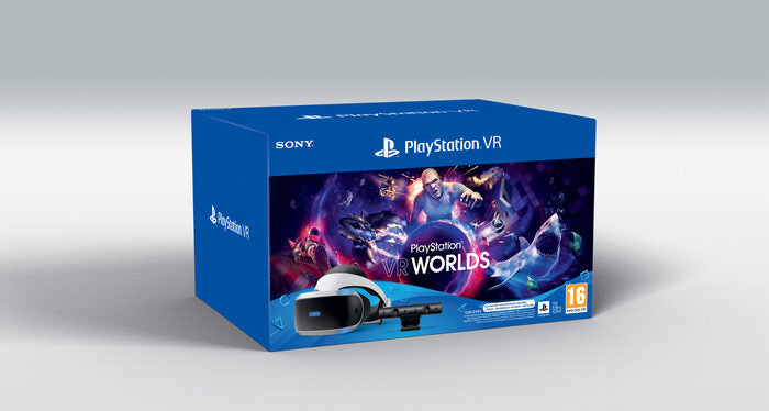 Sony PSVR Mk5 + VR Worlds VCH Occhiali immersivi FPV 610 g Nero, Bianco