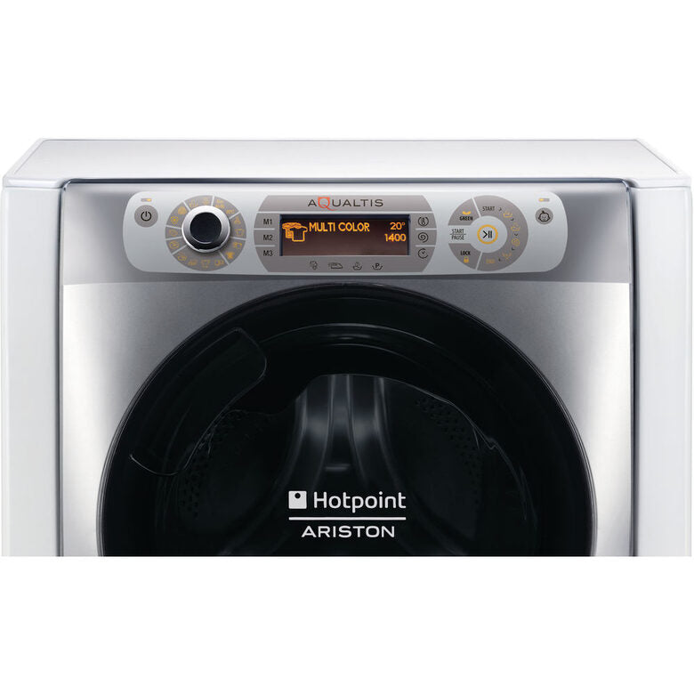 Hotpoint AQ104D497SD EU/B N lavatrice Caricamento frontale 10 kg 1400 Giri/min Argento, Bianco