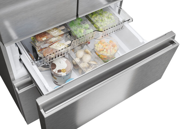 Haier HFR3718ENMM FD 70 Serie 3 Frigorifero Combinato A Libera Installazione, No Frost, Display, Classe E, Acciaio Inox