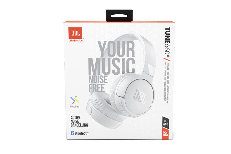 JBL Tune 660 NC Cuffie Wireless A Padiglione MUSICA Bluetooth Bianco