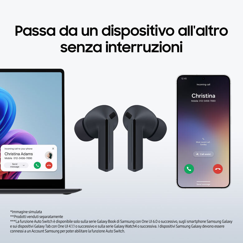 Samsung Galaxy Buds3 FE Auricolari Nero
