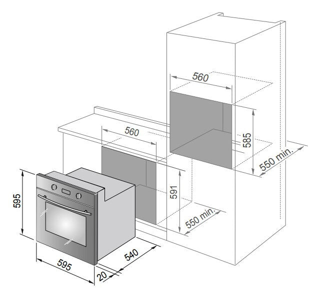 De’Longhi SMB 6 ED forno 59 L A Bianco