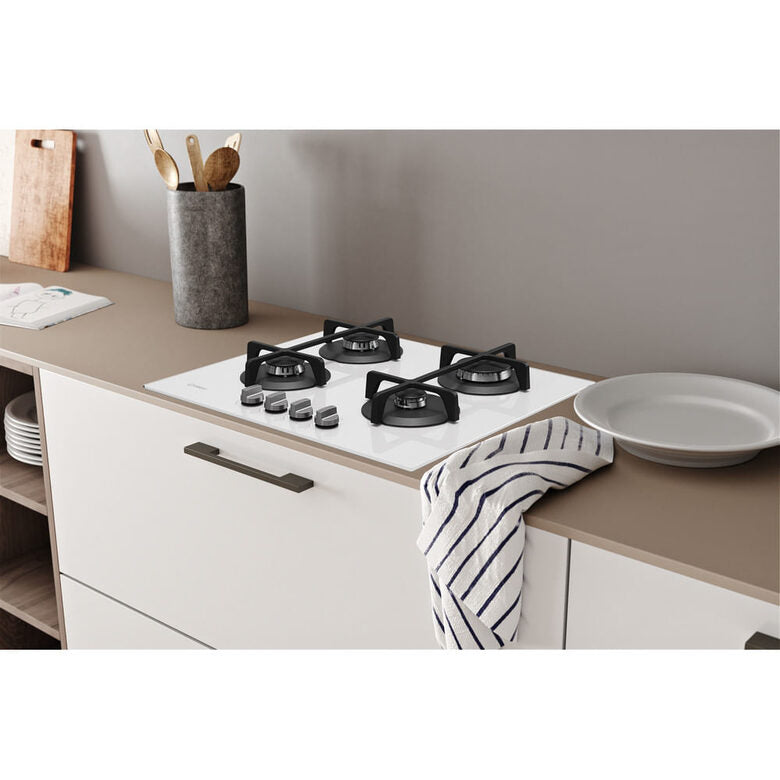 Indesit ING 61T/WH Bianco Da incasso 59 cm Gas 4 Fornello(i)