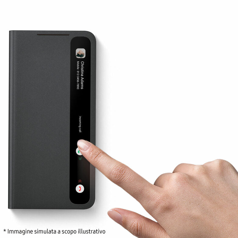 Samsung Clear View Cover per Galaxy S21 5G (2021), Light Gray