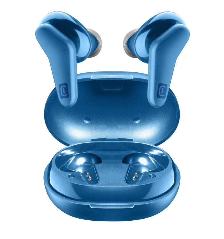 Cellularline HARK Auricolari Bluetooth® stereo senza fili con custodia di ricarica Blu