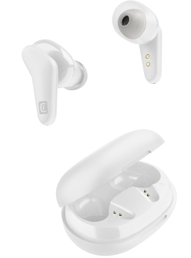 Cellularline HARK Auricolari Bluetooth® stereo senza fili con custodia di ricarica Bianco