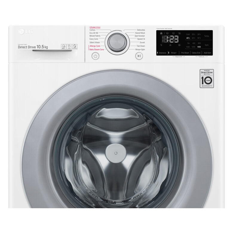 LG F4WV310S4E Lavatrice Intelligente AIDD 10,5kg Vapore 1400 Giri/min Carica frontale Classe B