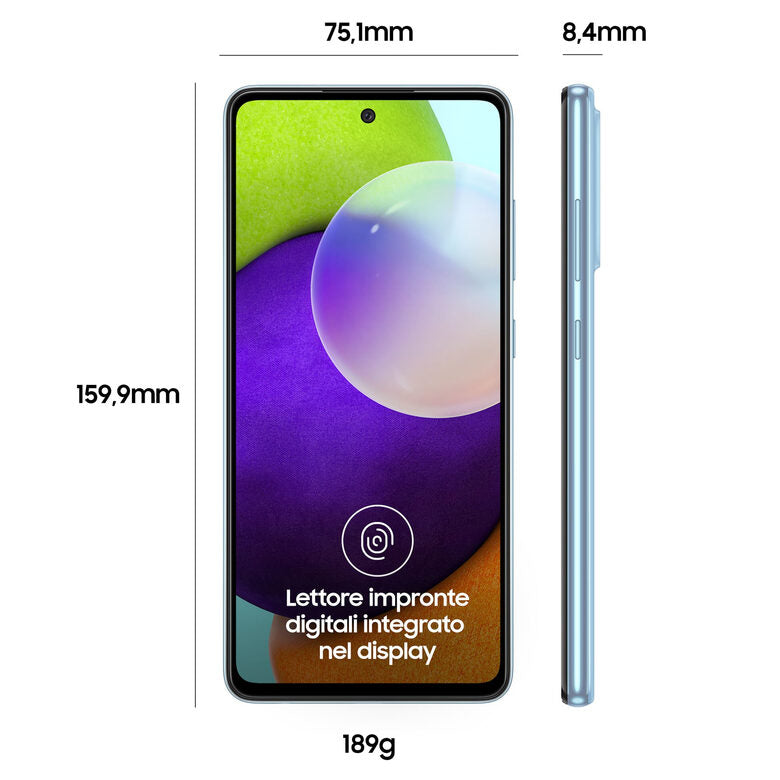Samsung Galaxy A52 4G A52 128 GB Display 6.5” FHD+ Super AMOLED Awesome Blue