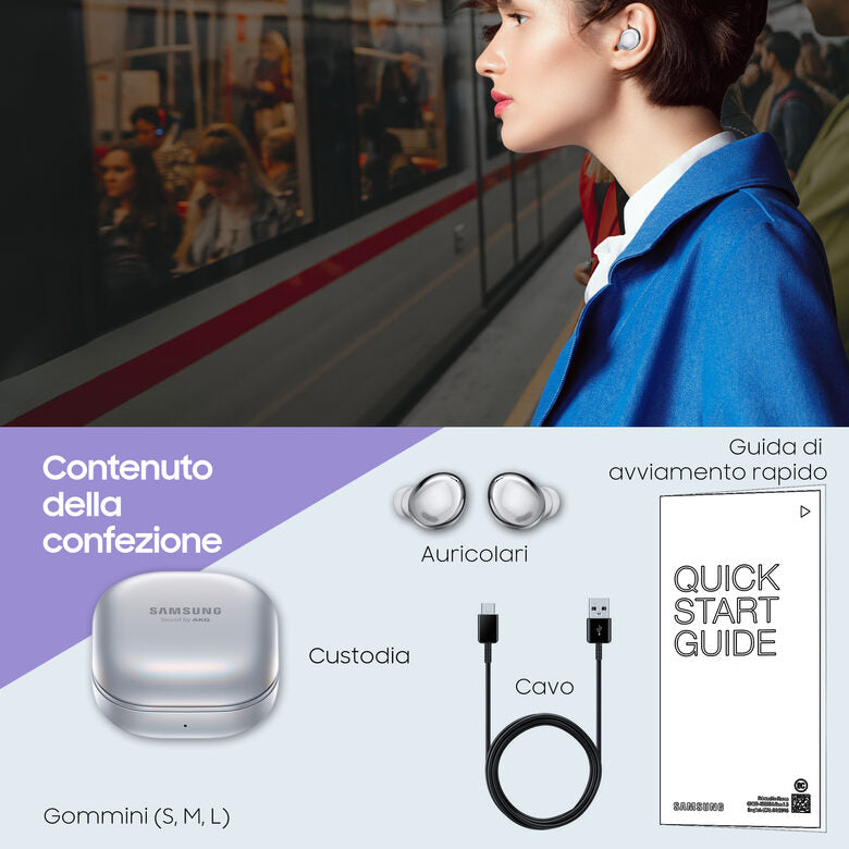 Samsung Cuffie Auricolari Wireless Galaxy Buds Pro Phantom Silver