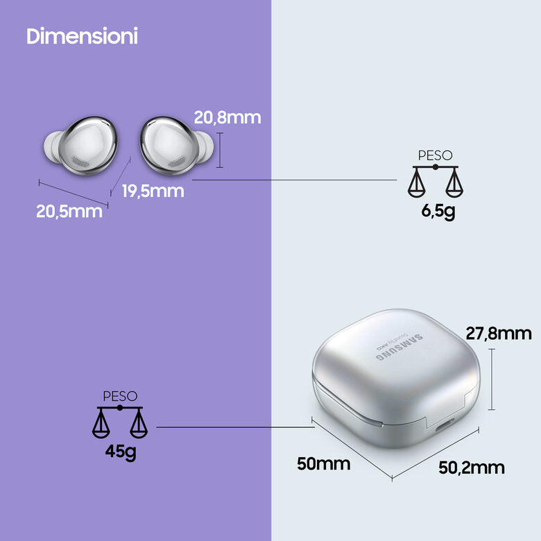 Samsung Cuffie Auricolari Wireless Galaxy Buds Pro Phantom Silver