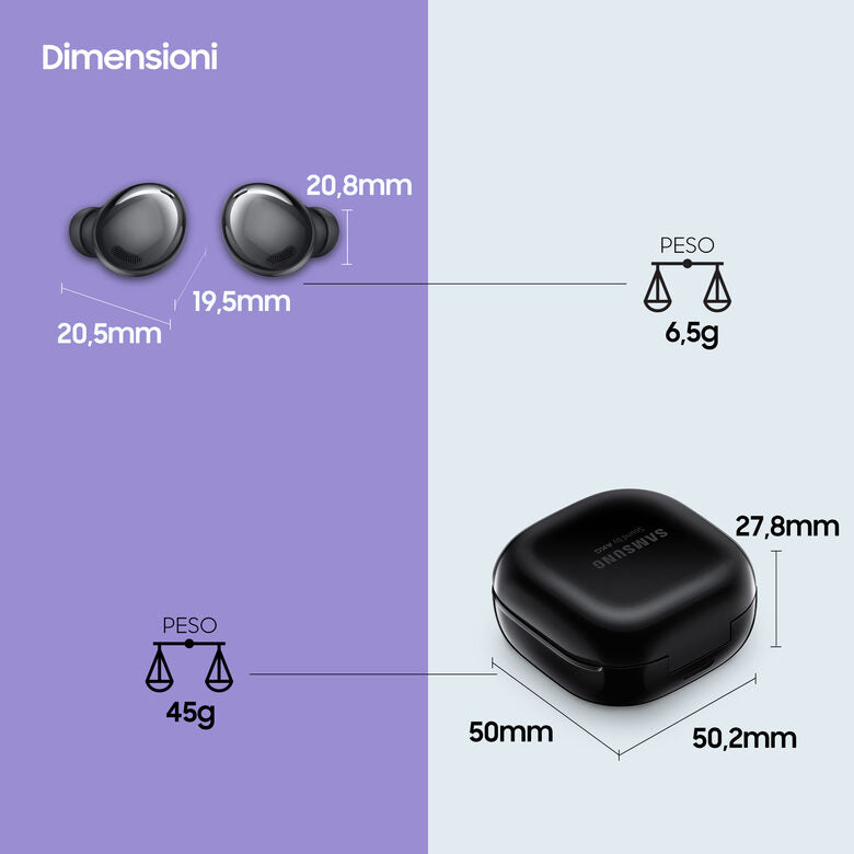 Samsung Cuffie Auricolari Wireless Galaxy Buds Pro Phantom Black