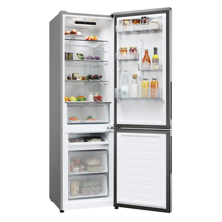 Candy CNCQ2T518EX City Fresco 300 Frigorifero Combinato A Libera Installazione, No Frost, Circle Fresh, Classe E, Acciaio Inox