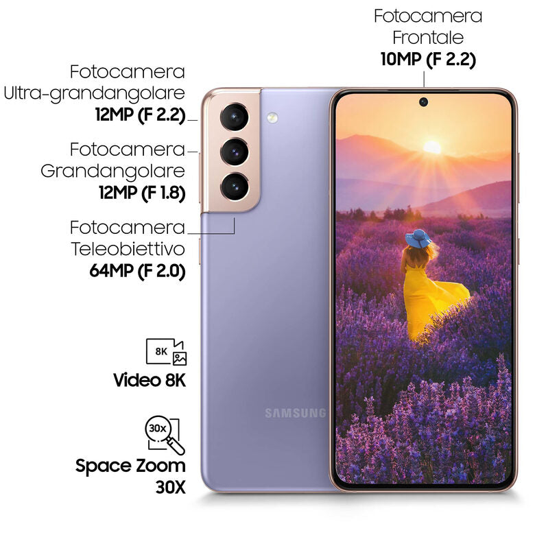 Samsung Galaxy S21 5G 256 GB Display 6.2" Dynamic AMOLED 2X Phantom Violet