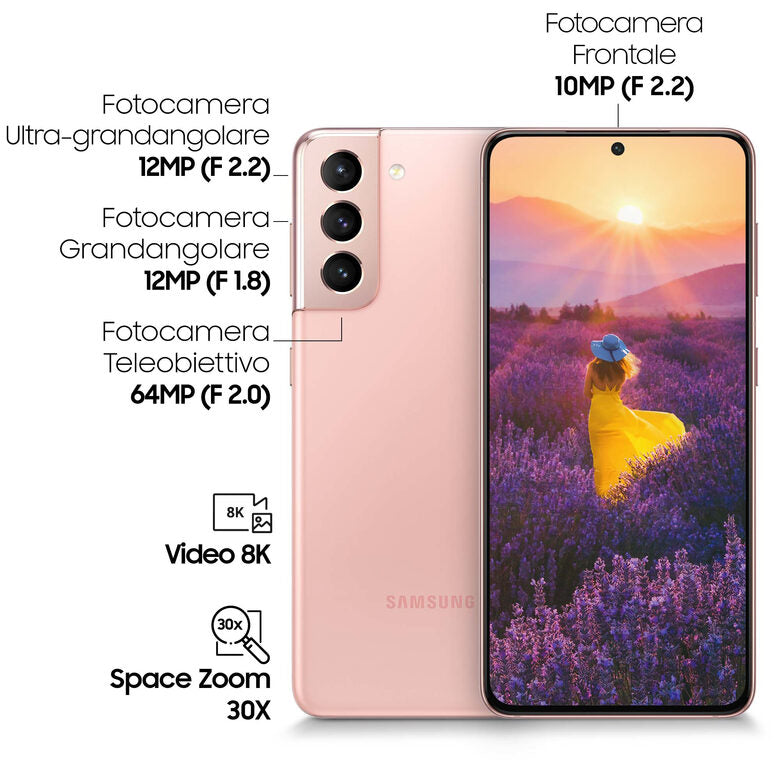 Samsung Galaxy S21 5G 128 GB Display 6.2" Dynamic AMOLED 2X Phantom Pink