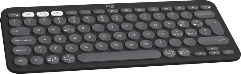 Logitech Pebble Keys 2 K380s tastiera RF senza fili + Bluetooth QWERTY Italiano Grafite