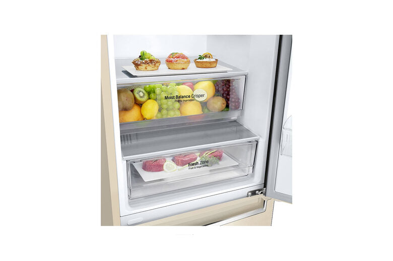 LG GBB62SEHMN frigorifero con congelatore Libera installazione 384 L E Beige, Sabbia